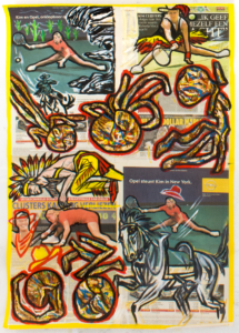 Kim Clijsters: ik geef mezelf een acht (2004/5), 101,5 x 72 cm, acrylic on newspaper, inv. PH458R