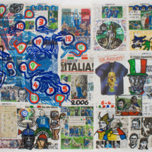 6-4 Campioni del Mondo! (2006), 158 x 187 cm, acrylic on newspaper, inv. PH581E